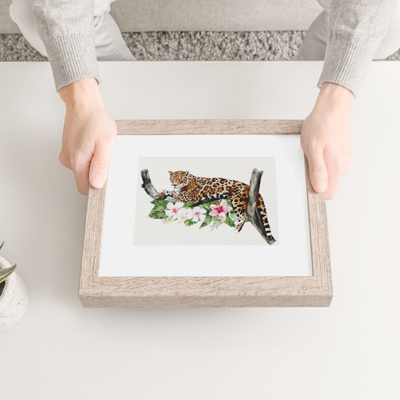 Jaguar Watercolor Illustration Wall Art Print Poster Unframed - Picture 3 of 10
